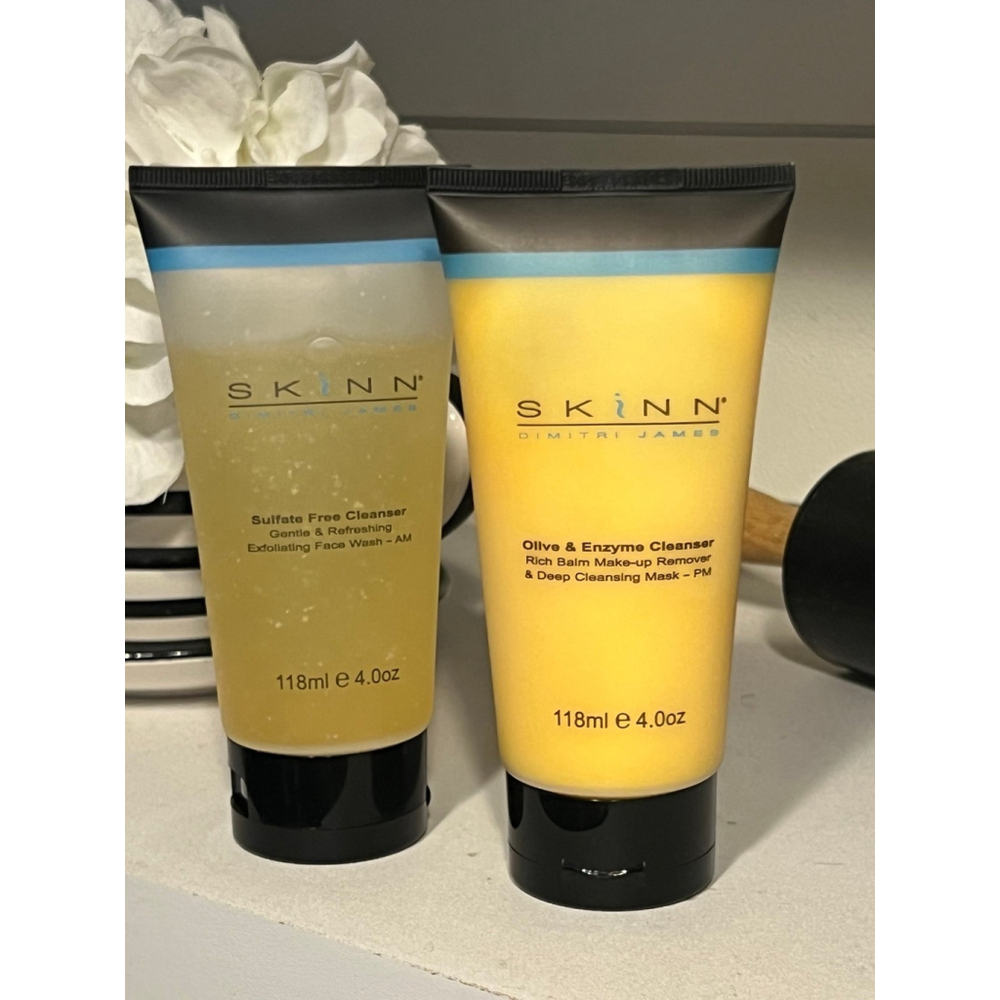 NEW SKINN Olive & Enzyme Rich Balm & Sulfate Free Cleanser